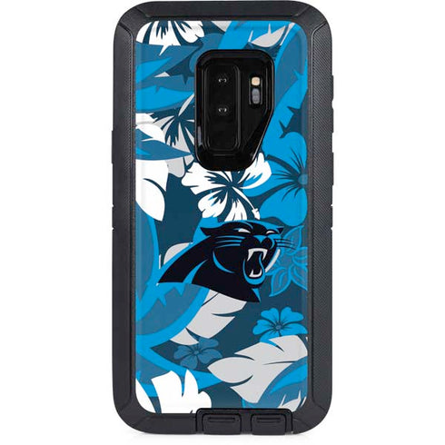 NFL Carolina Panthers Tropical Print Otterbox Defender Galaxy Skin